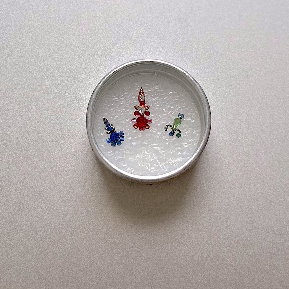 3 piece Indian bindi set - stick on face gem set